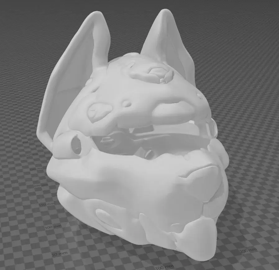 Wolf Sci Fi Cyberpunk Moto type Helmet
