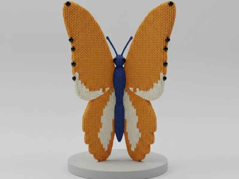 Knitted Monarch Butterfly Figurine – Noah0x03