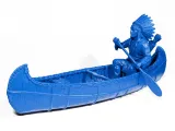 Native Indian in canoe-2