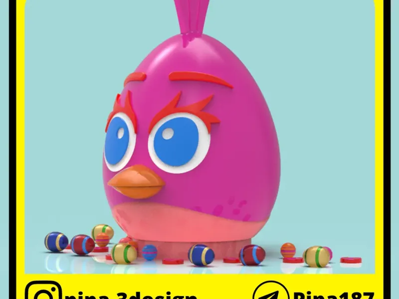 Angry Birds Stella piggy bank or easter egg