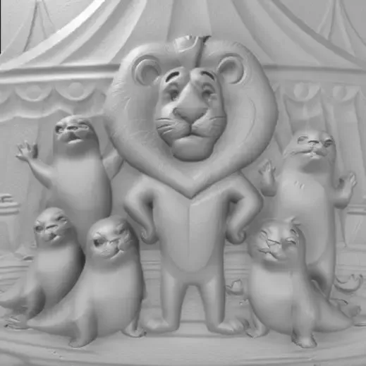 lion and friends