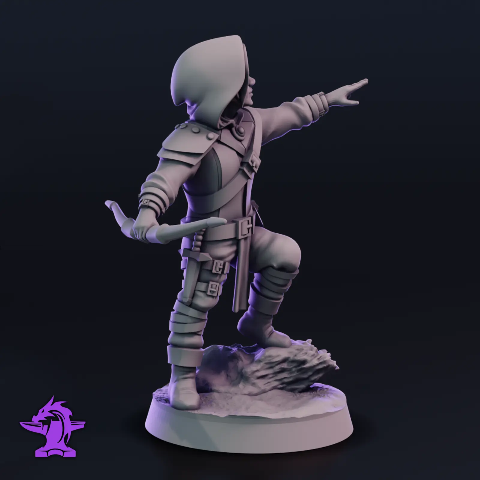 Cazador, Ranger, Pícaro | Miniatura 32mm | Enano, Halfling, gnomo
