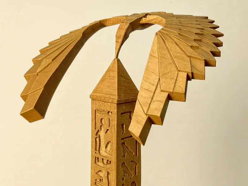 Balancing bird with the center of mass in the beak