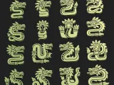 Kukulcan Maya Feathered Serpent Pack - 16 Unique 3D & Vector-5