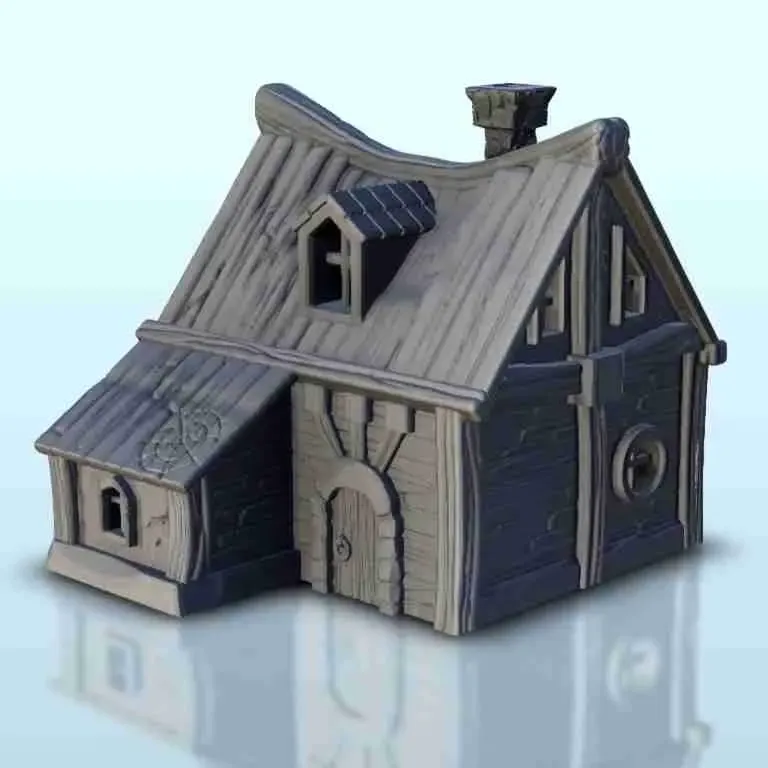 Traditionnal house 6 - miniatures warhammer terrain scenery