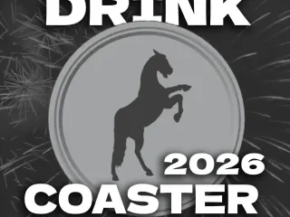 🎄🐎 New Year Horse Coaster ☕✨