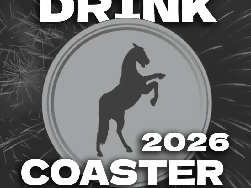 🎄🐎 New Year Horse Coaster ☕✨