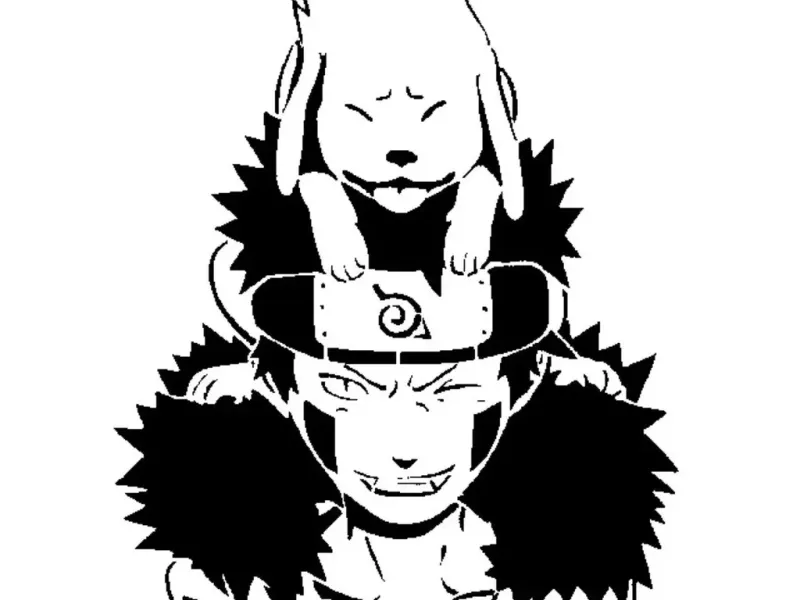 Estêncil de Kiba Inuzuka