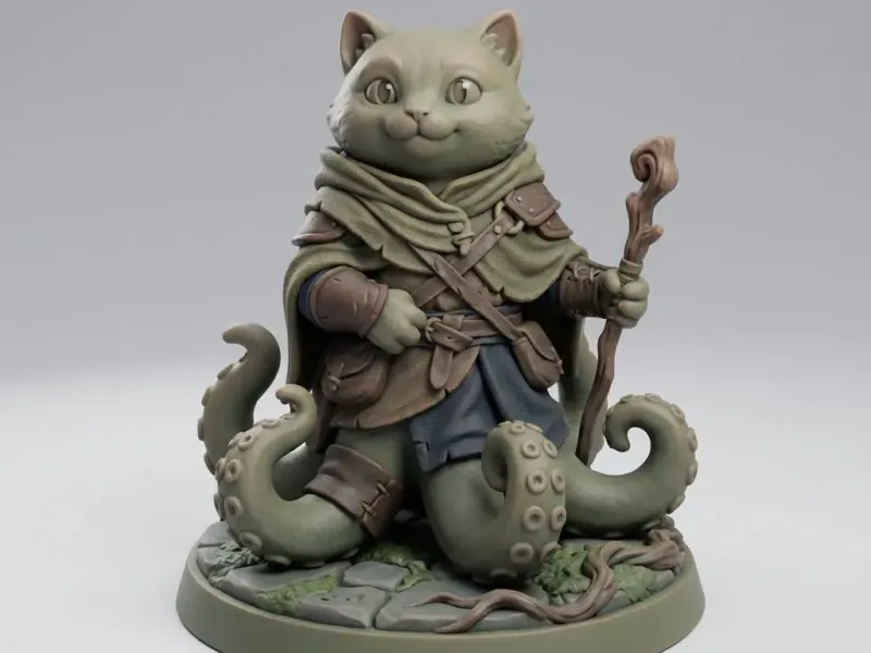Verdant Arcane Cat – Forest Mage Companion