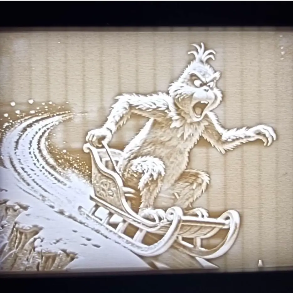 Grinch Monochrome Lithophane Description