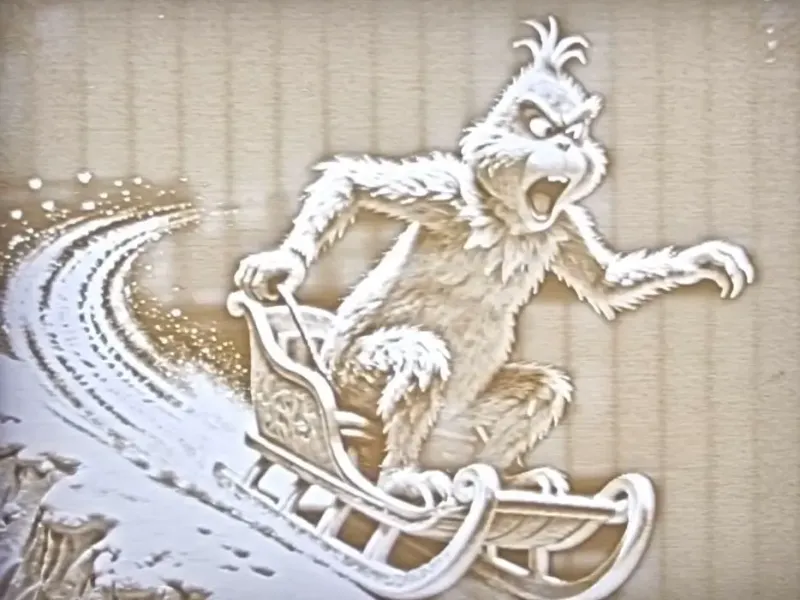 Grinch Monochrome Lithophane Description