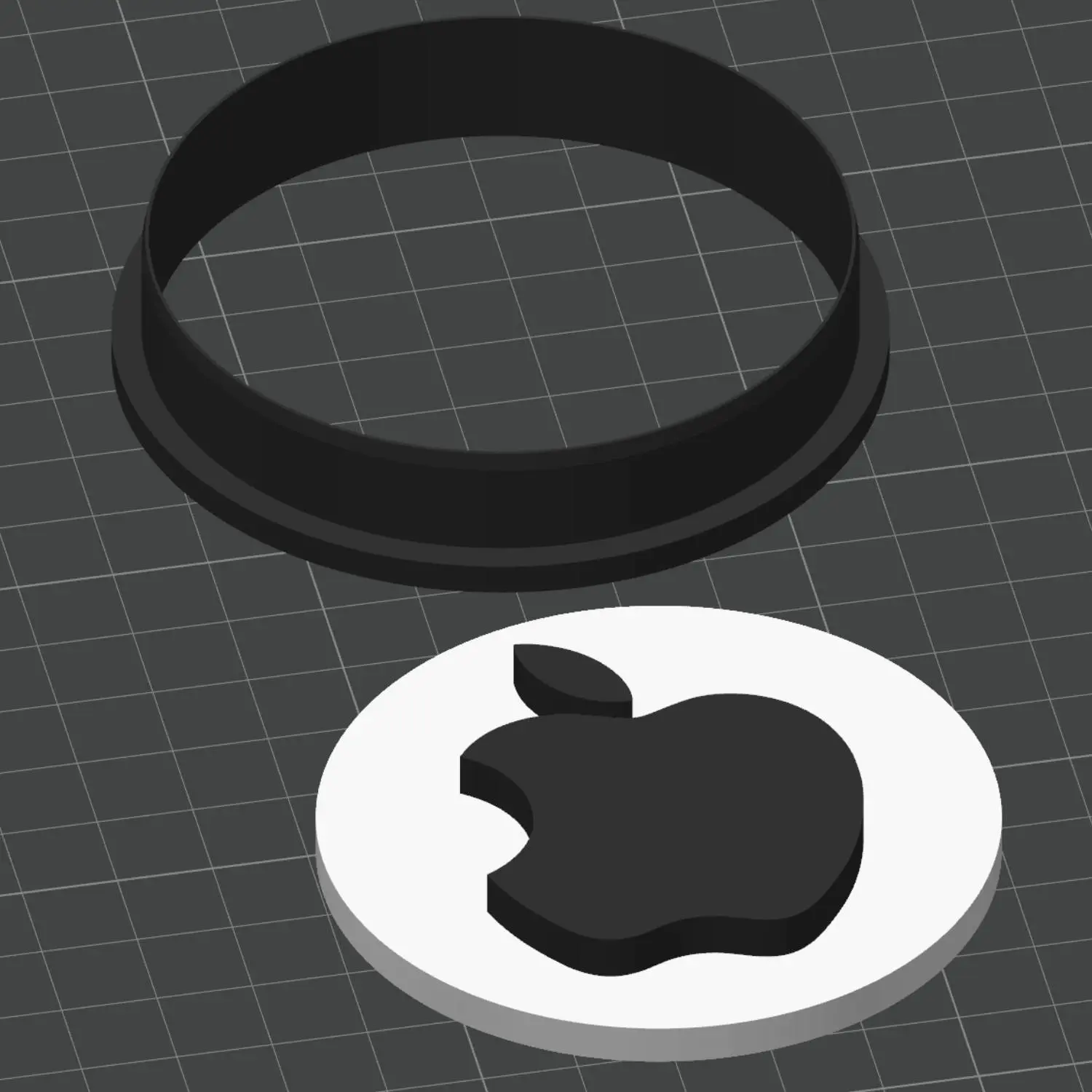 Apple Round Logo Cookie Cutter & Embosser