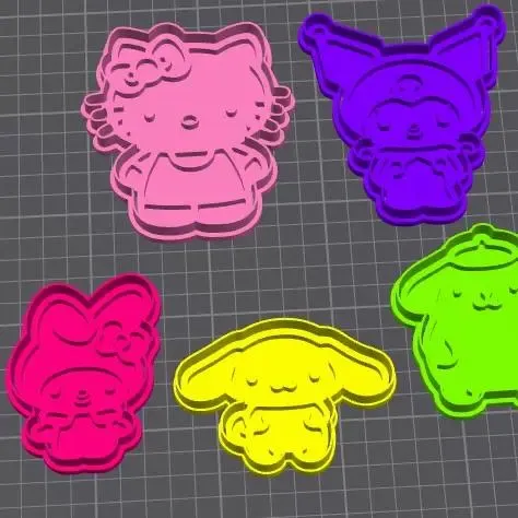 hello kitty / kuromi Cookie Cutter Set – 3D STL for Baking