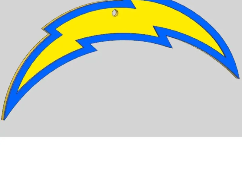 LA Chargers. en couches pour permettre l'impression en 2 couleurs
