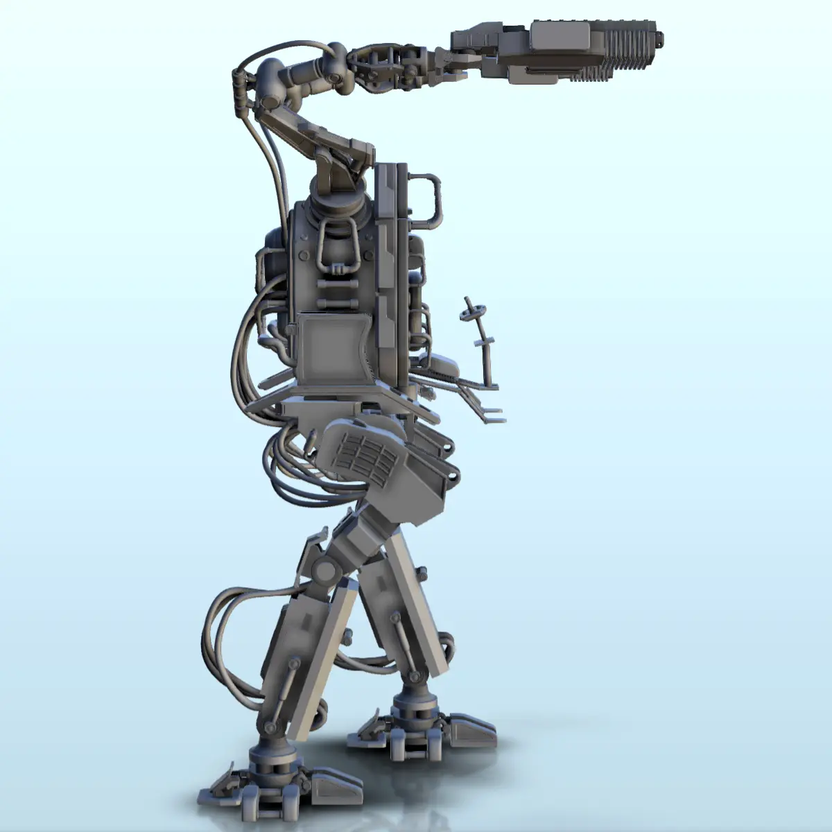 Exoskeleton with double-guns (10) - sci-fi science fiction f