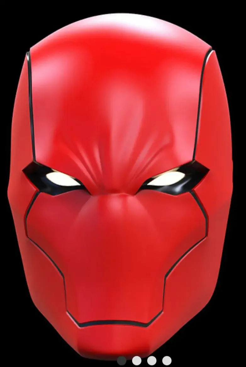 Red hood helmet