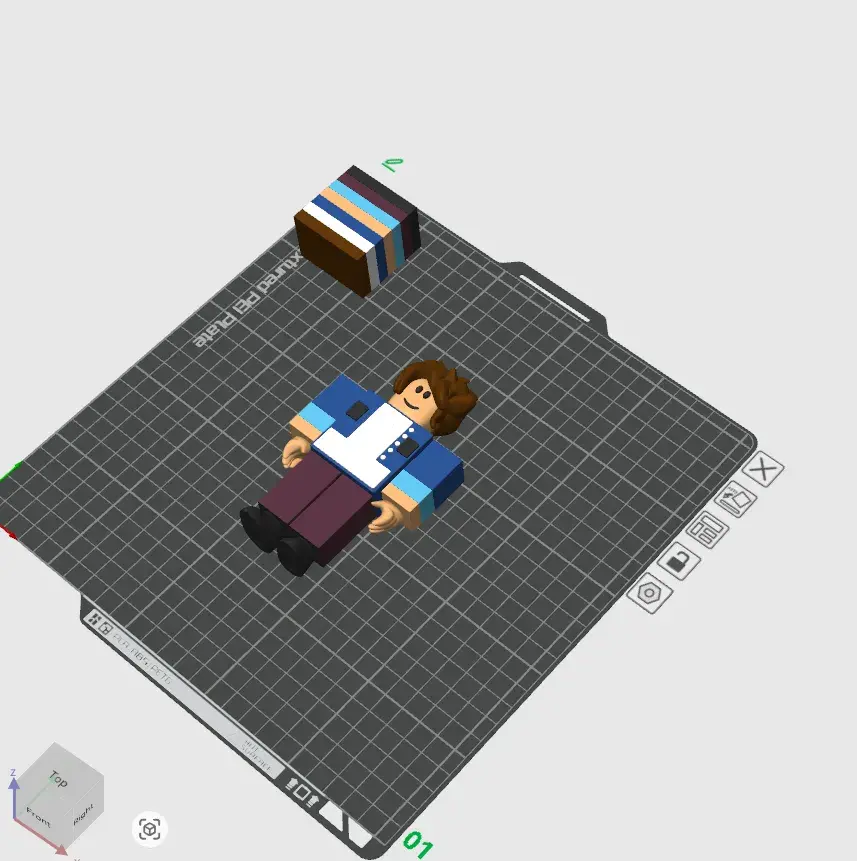 Roblox Bacon Girl STL Multipart no support 3D Model Fanart