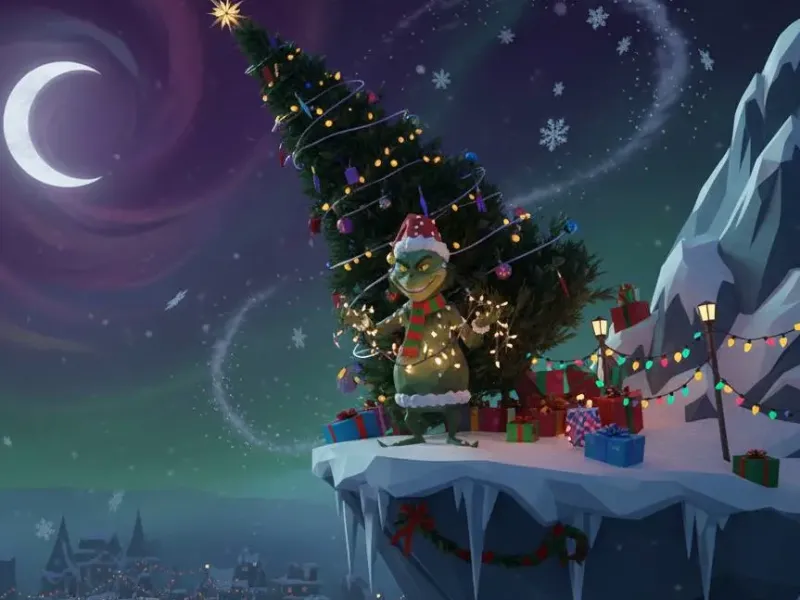 Polygonal Christmas Grinch