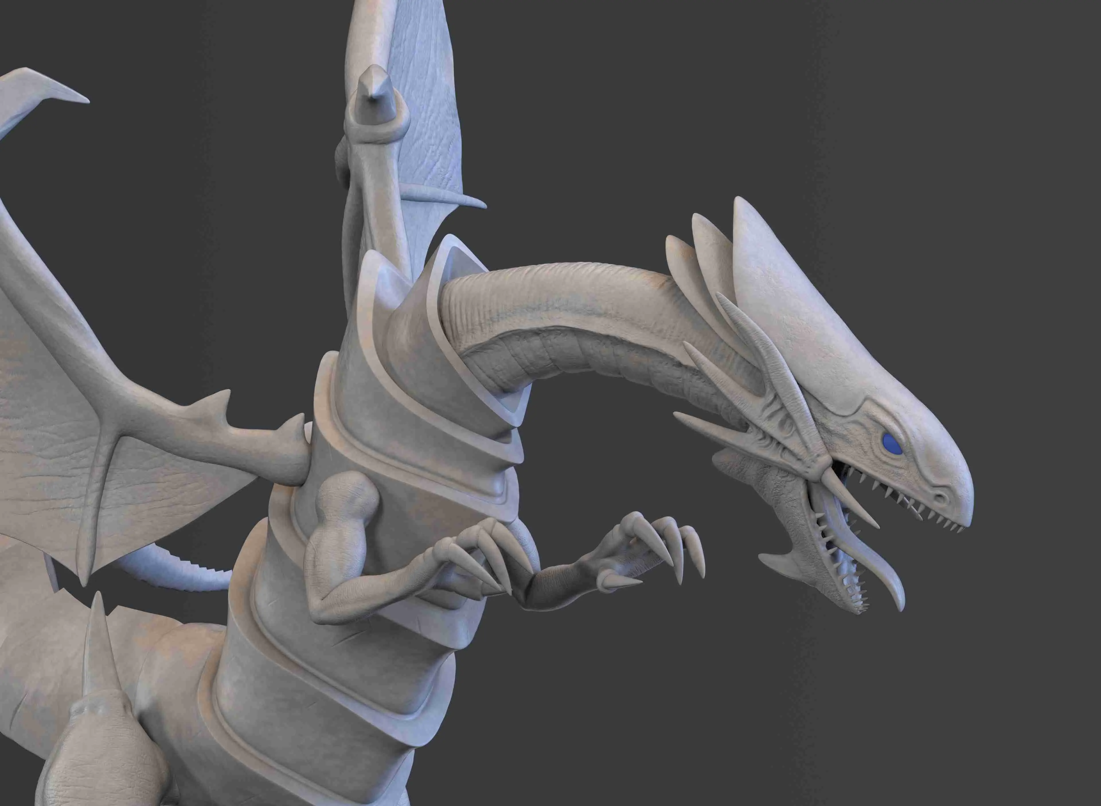 BLUE EYES WHITE DRAGON - READY TO PRINT 3D MODEL