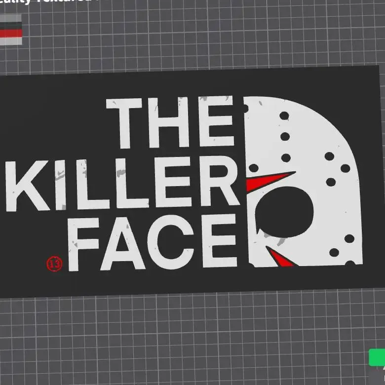 The killer face- wallmoun - friday 13th- jason