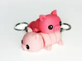 Cute Flexi Pets Pig (Keychain & Magnet)-6