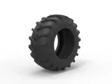Tire of Vintage Pulling tractor Version 2 Scale 1:25-2