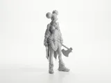 Fantasy Warrior Figurine Double Axe 3D Printable-1