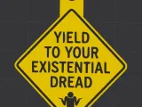 Yield to your Existential Dread Keychain-0
