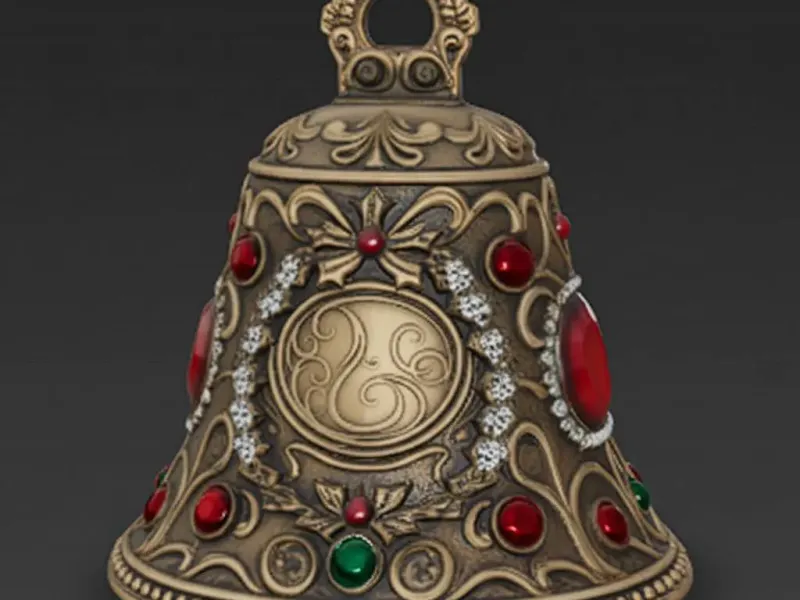 Bell christmas ornament