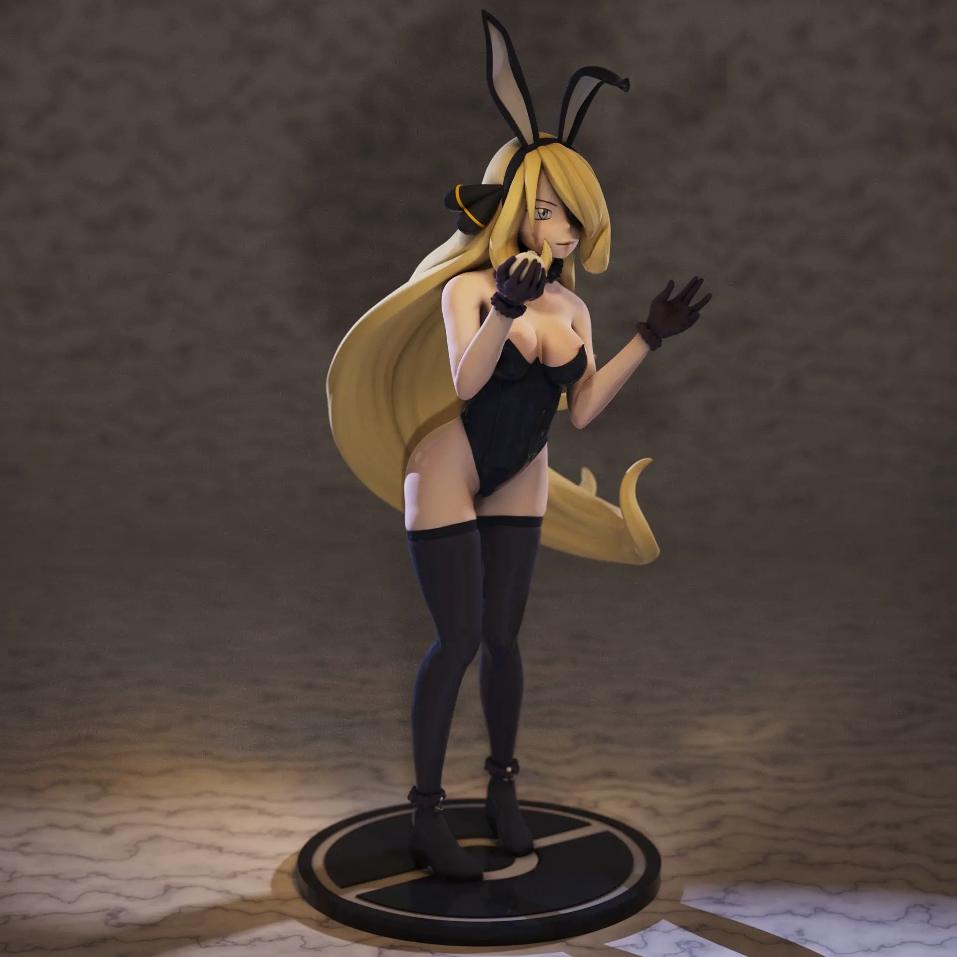 Pokemon Master Cynthia BunnyGirl AnimeFigure