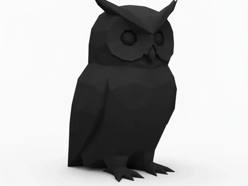 Buho decorativo Low Poly