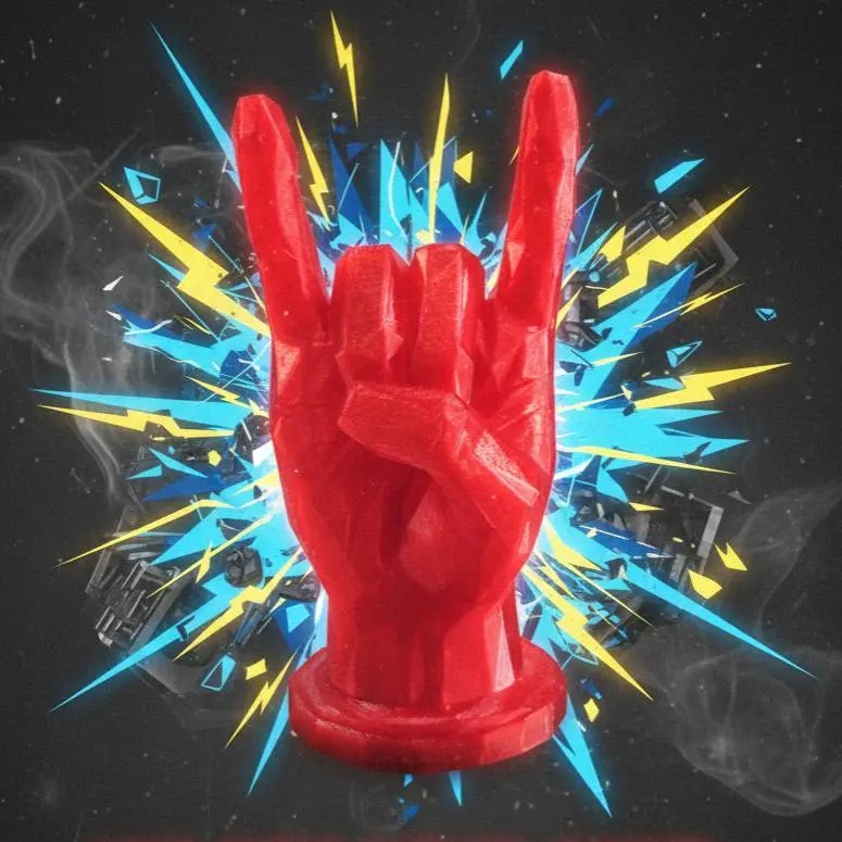 Low Poly Metal Hand, Ring Holder, Decor Paperweight