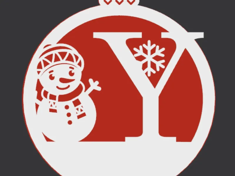 Christmas Tree Ornamnet, Letter Y