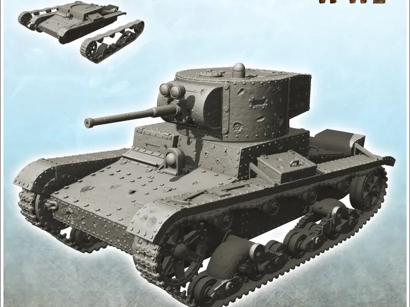 T-26 M1933 - Rusia URSS WW2 Flames of War Bolt Action