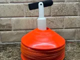 Stackable Sports Training Cone Holder with Vertical Storage.-3
