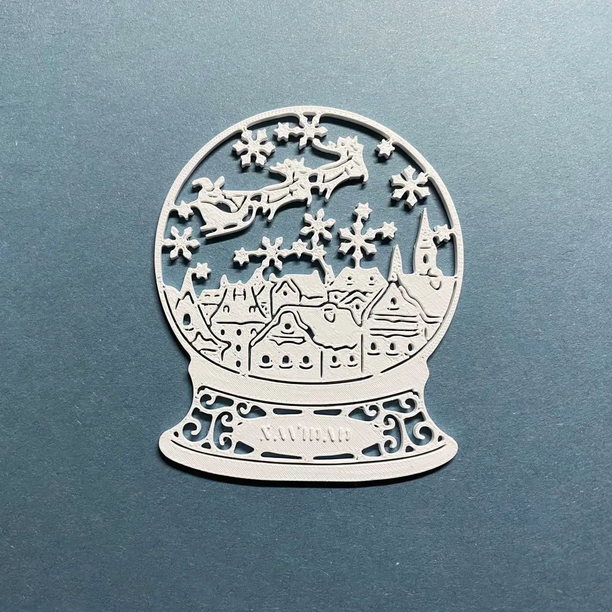 Crystal ball with snow