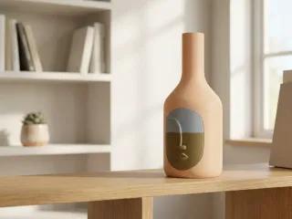 Horizon Face Bottle Vase - Modern Decor