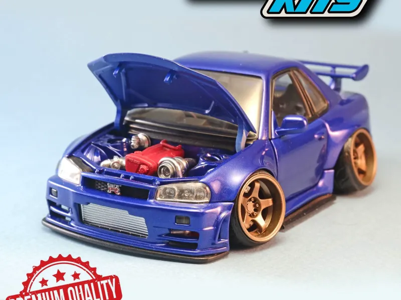 Nissan Skyline GTR34 tooned model kit