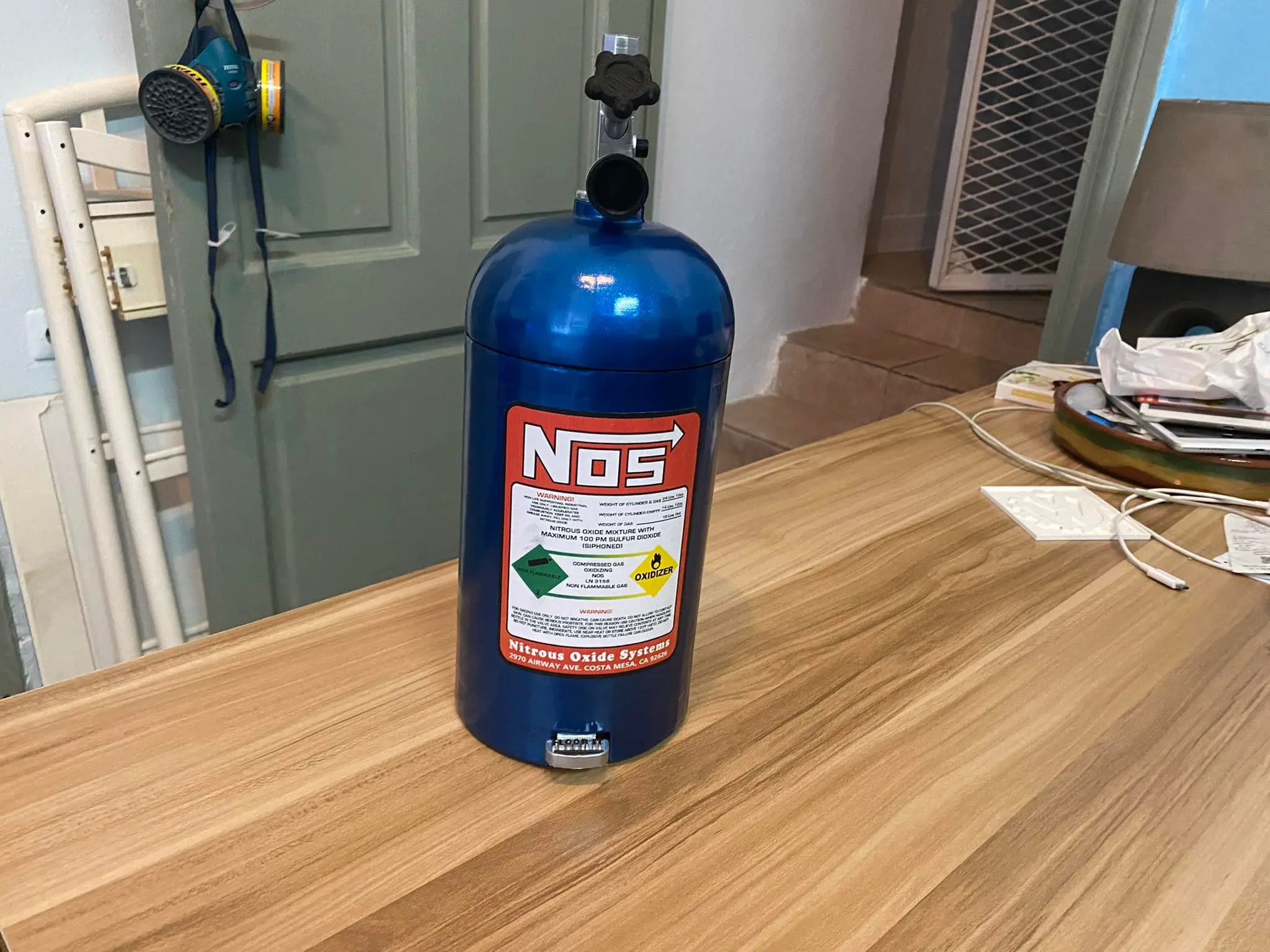 NOS Bottle Trash Can