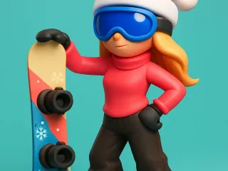 Christmas Snowboarder