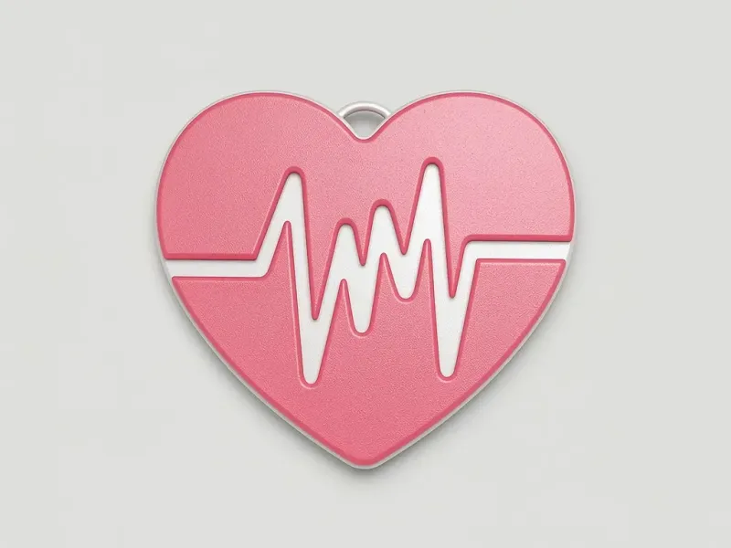 Heartbeat beveled Pulse NFC keychain