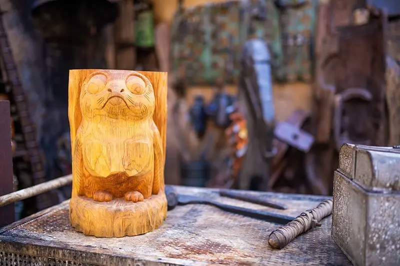 Porg carving tiki mug