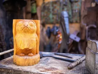 Porg carving tiki mug