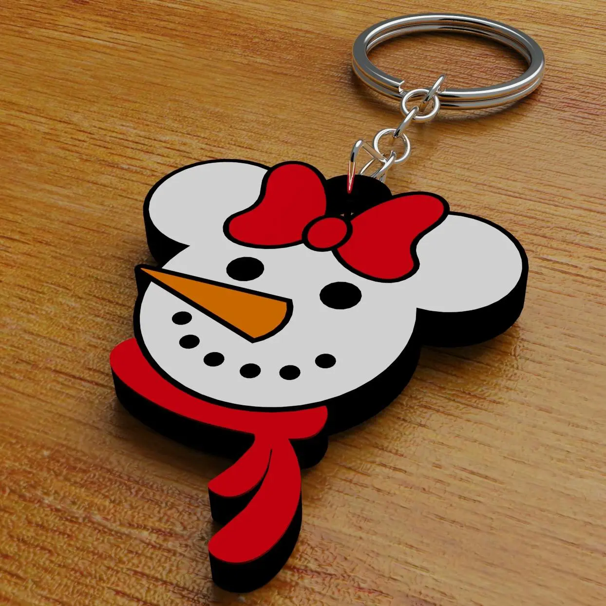 Minnie Snowman Key Ring