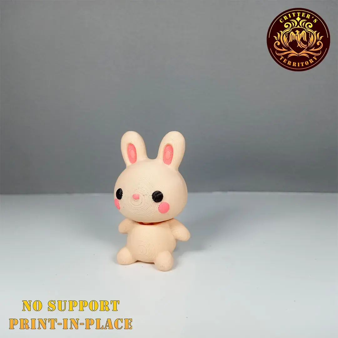 Characters & Creatures STL Download - Flexi Mini Bunny | No support ...