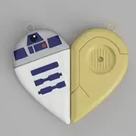 R2D2 and C3PO best friends necklace