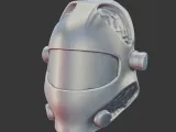 Futuristic Sci-Fi Helmet Visor Mesh Design 3d print model-0