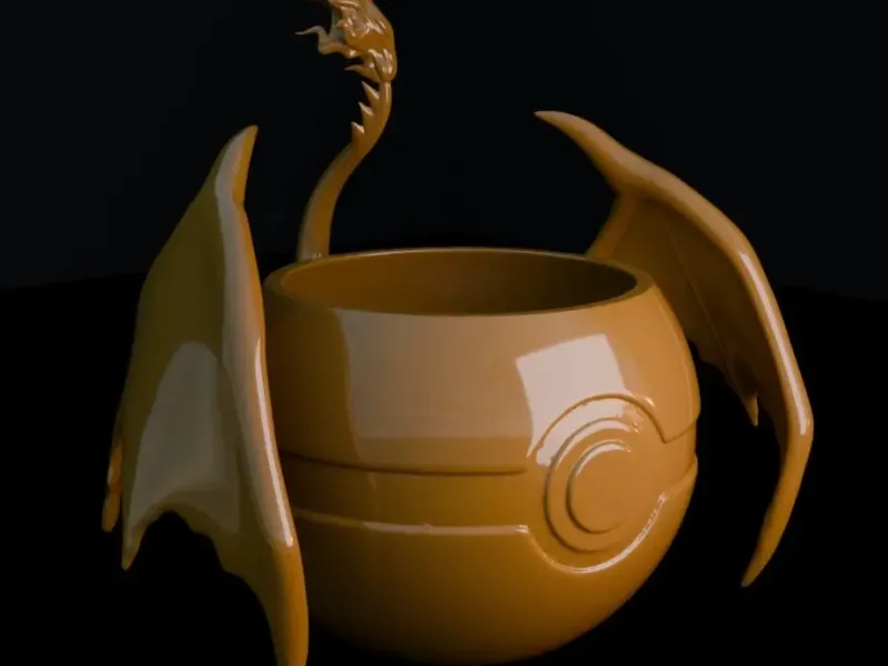 Pokeball pot - Charizard Style