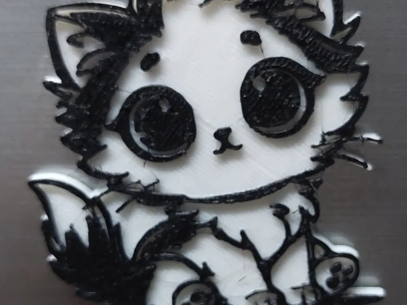 Cute cat fridge magnet v3