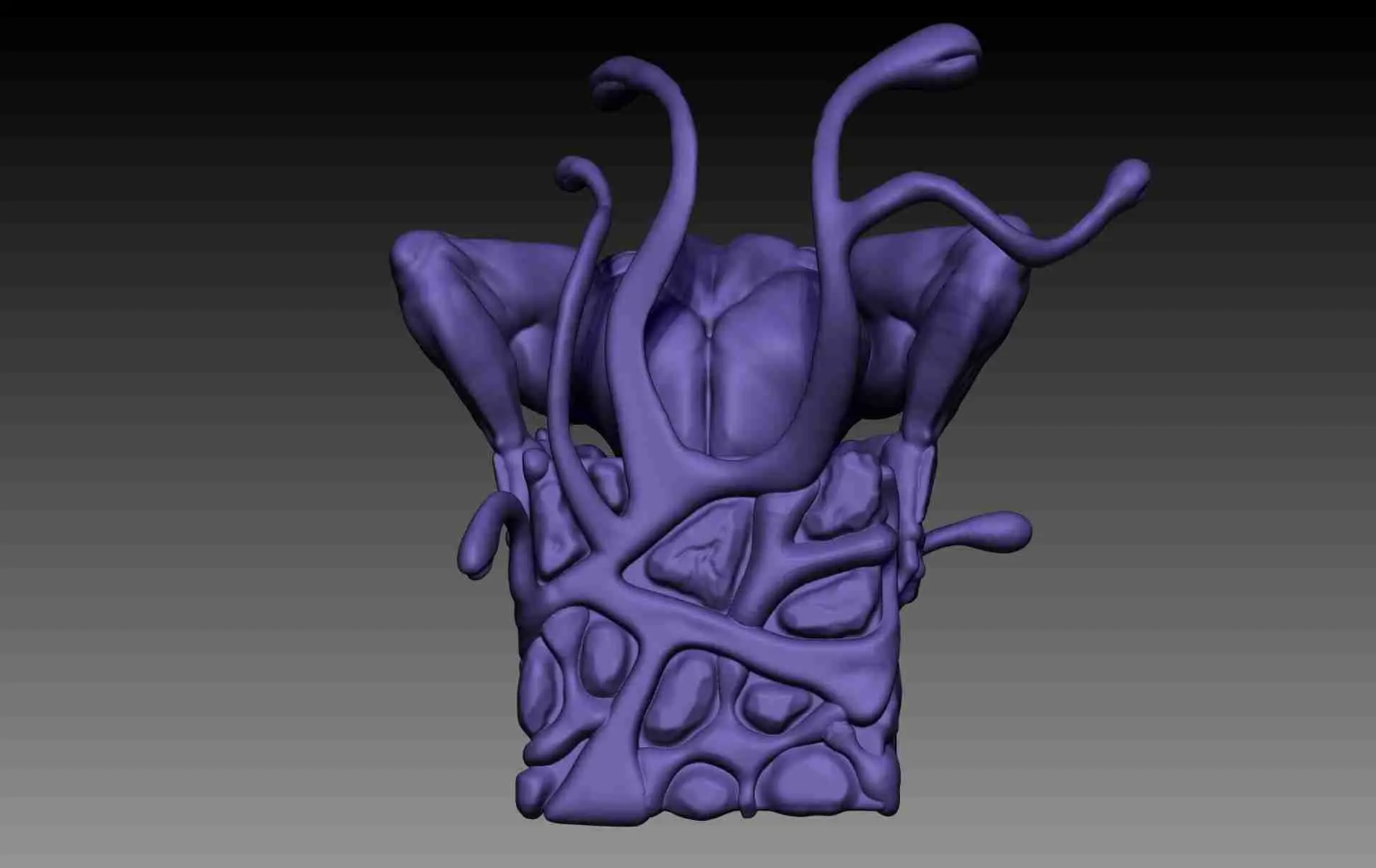 Venom x Cube Miniatur Skulptur 3D-Druck Modell